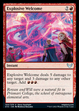 Explosive Welcome [Strixhaven: School of Mages] Magic: The Gathering