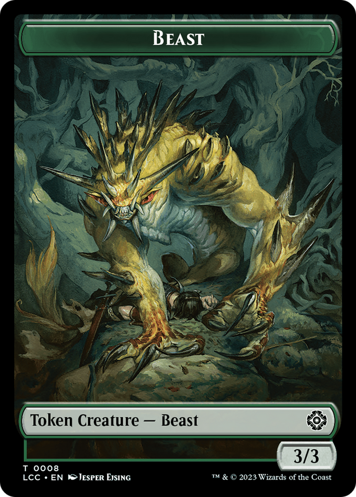 Beast // Merfolk (0003) Double-Sided Token [The Lost Caverns of Ixalan Commander Tokens] Magic: The Gathering