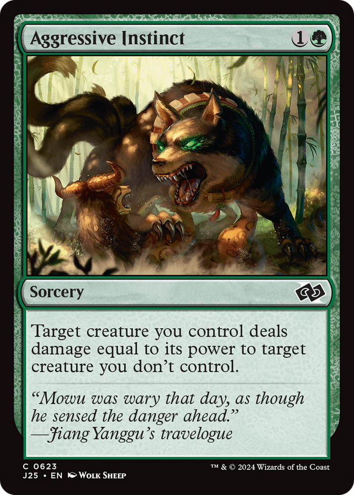 Aggressive Instinct [Foundations Jumpstart] Magic: The Gathering