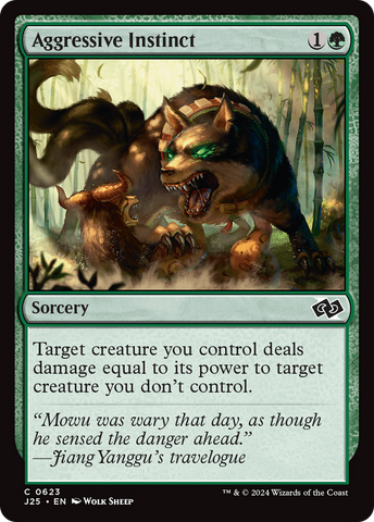 Aggressive Instinct [Foundations Jumpstart] Magic: The Gathering