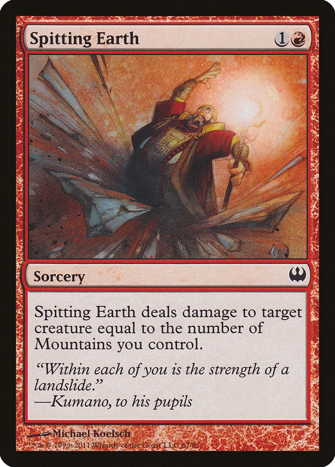 Spitting Earth [Duel Decks: Knights vs. Dragons] Magic: The Gathering