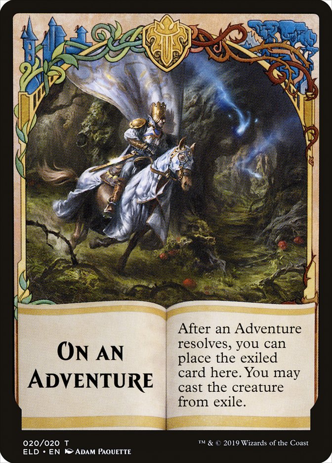 On an Adventure Token [Throne of Eldraine Tokens] Magic: The Gathering