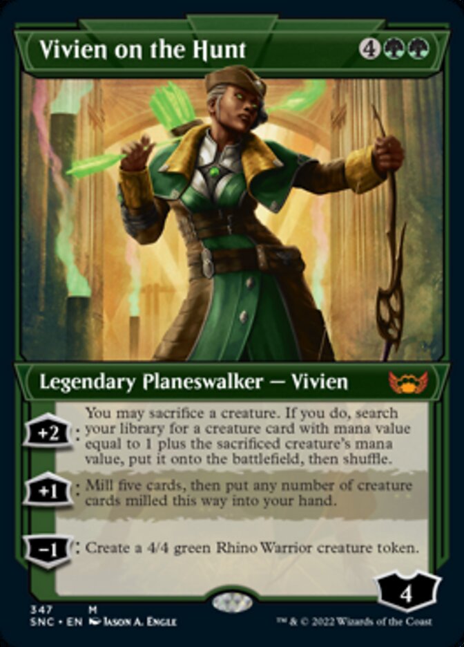 Vivien on the Hunt (Showcase Art Deco) [Streets of New Capenna] Magic: The Gathering