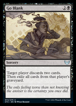 Go Blank [Strixhaven: School of Mages] Magic: The Gathering