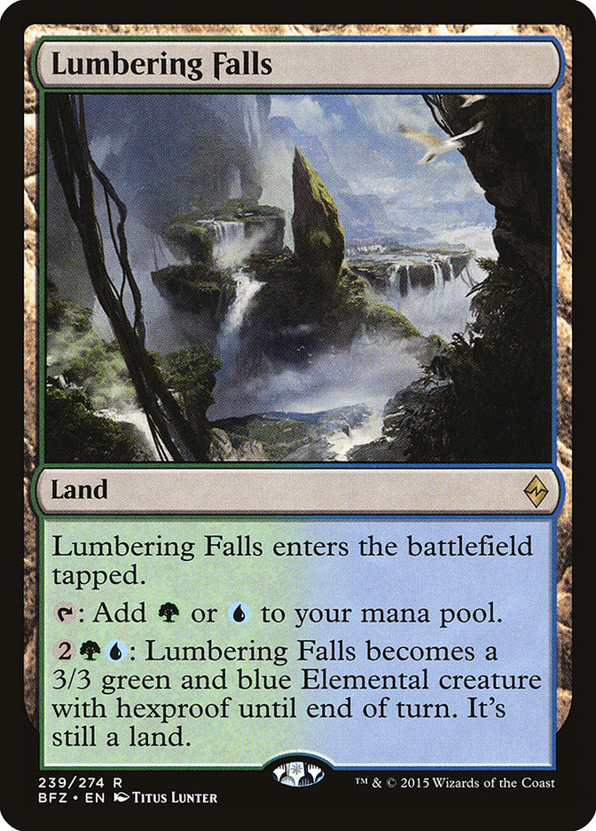 Lumbering Falls [Battle for Zendikar] Magic: The Gathering