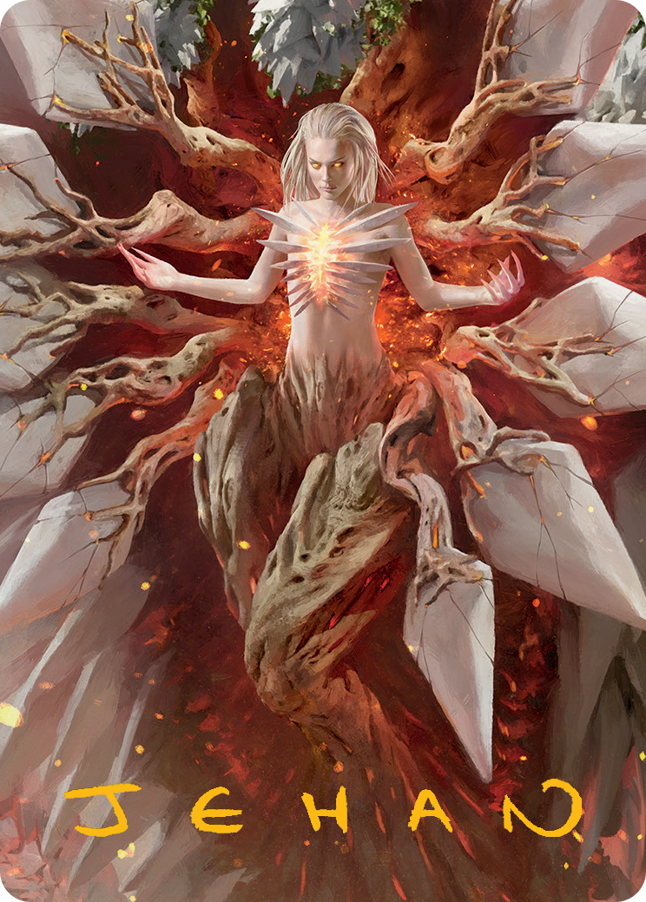 Wrenn and Realmbreaker Art Card (Gold-Stamped Signature) [March of the Machine Art Series] Magic: The Gathering