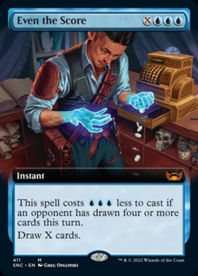 Even the Score (Extended Art) [Streets of New Capenna] Magic: The Gathering