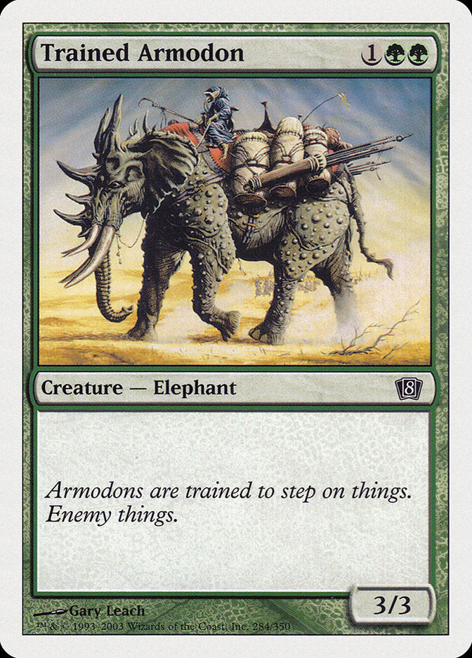 Trained Armodon [Eighth Edition] Magic: The Gathering