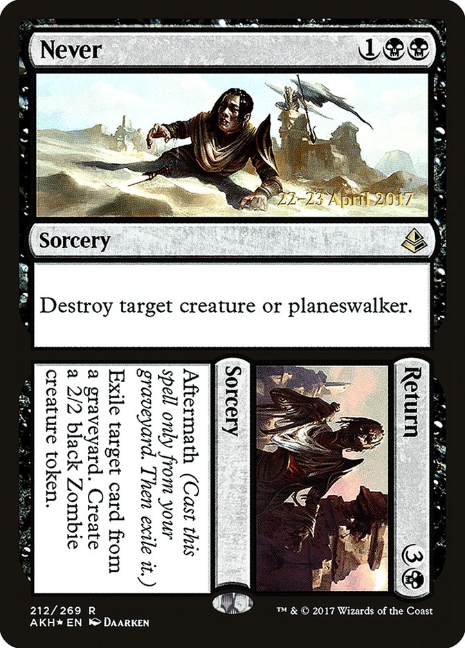 Never // Return [Amonkhet Prerelease Promos] Magic: The Gathering