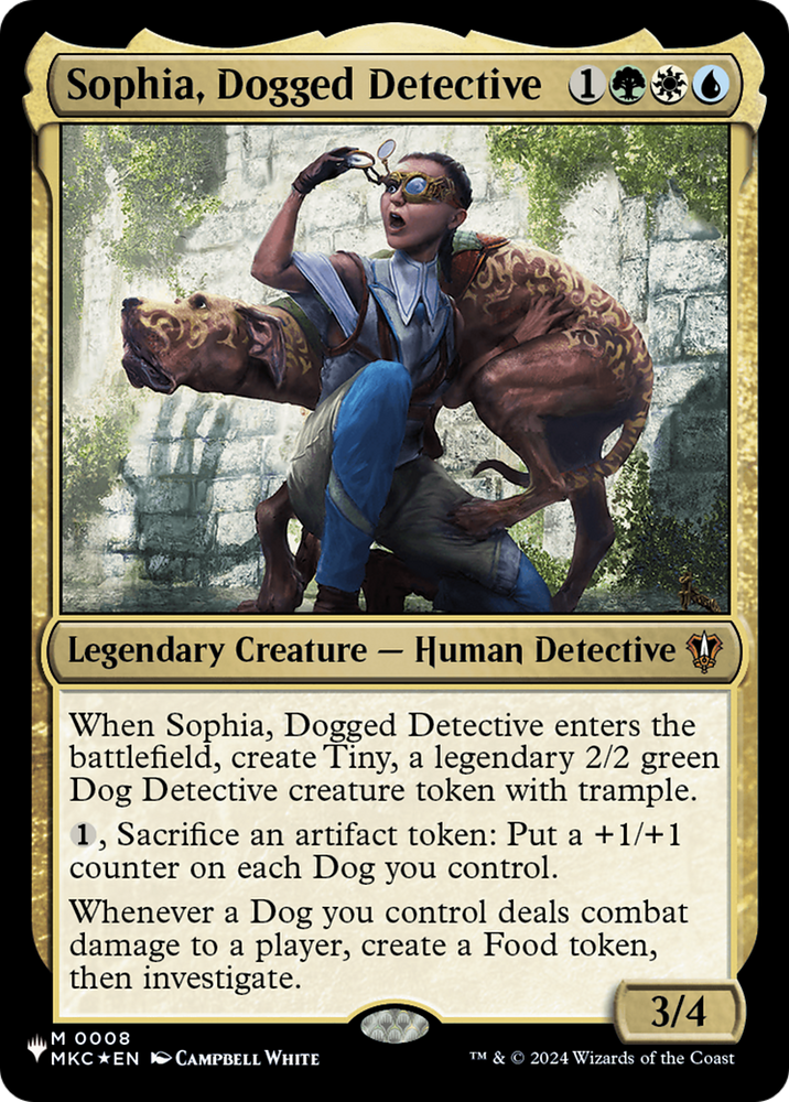 Sophia, Dogged Detective (MKC) [The List] Magic: The Gathering