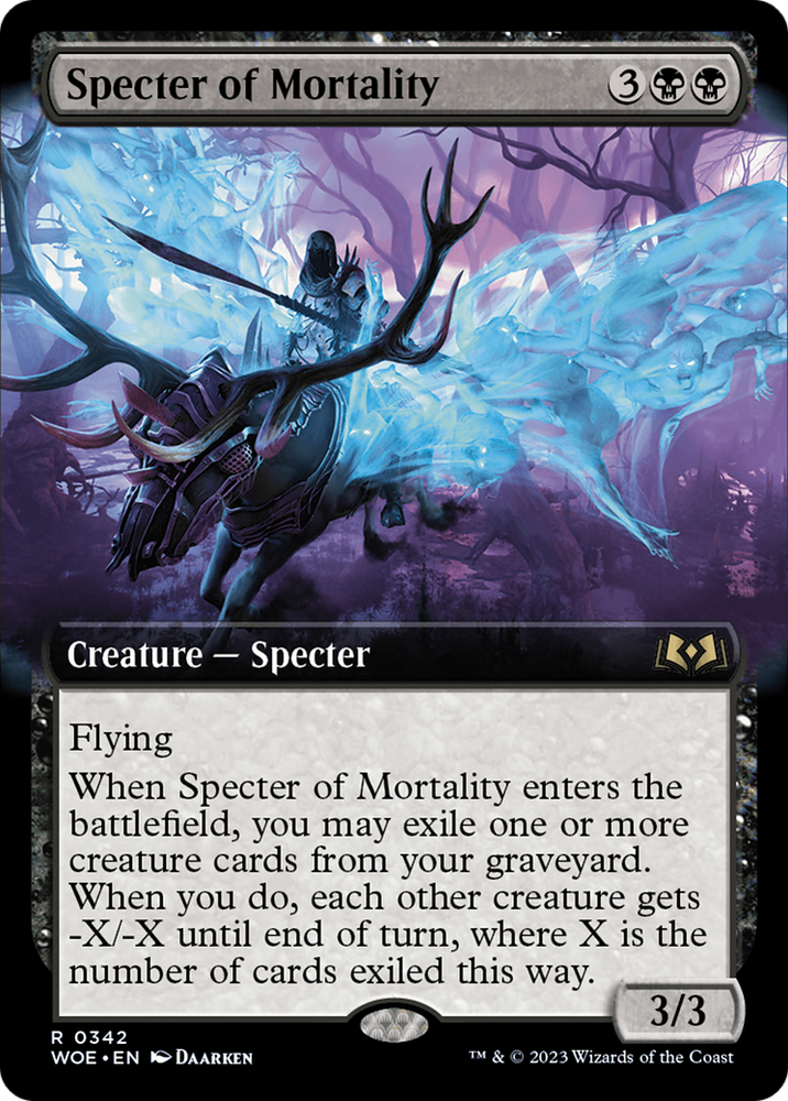 Specter of Mortality (Extended Art) [Wilds of Eldraine] Magic: The Gathering