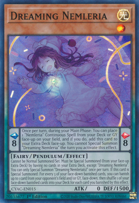 Dreaming Nemleria [CYAC-EN015] Super Rare - Yugioh Cards For Your TCG Needs!