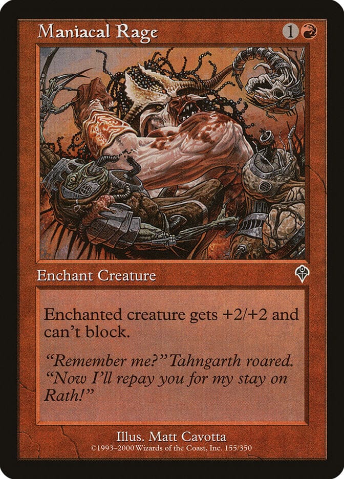 Maniacal Rage [Invasion] Magic: The Gathering