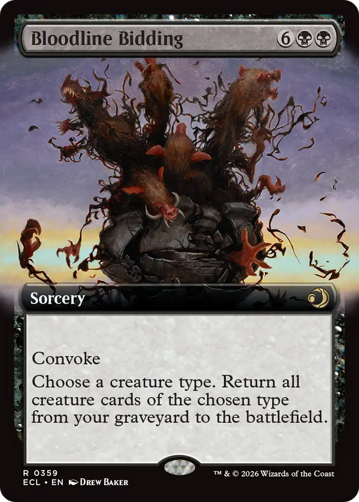 Bloodline Bidding (Extended Art) [Lorwyn Eclipsed] Magic: The Gathering