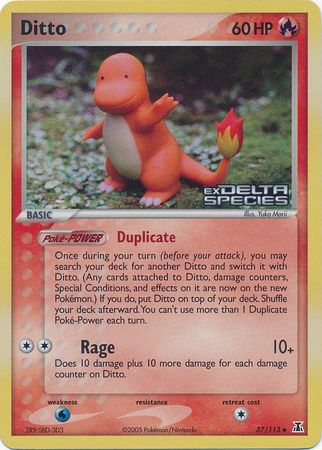 Ditto (37/113) (Stamped) [EX: Delta Species] Pokémon