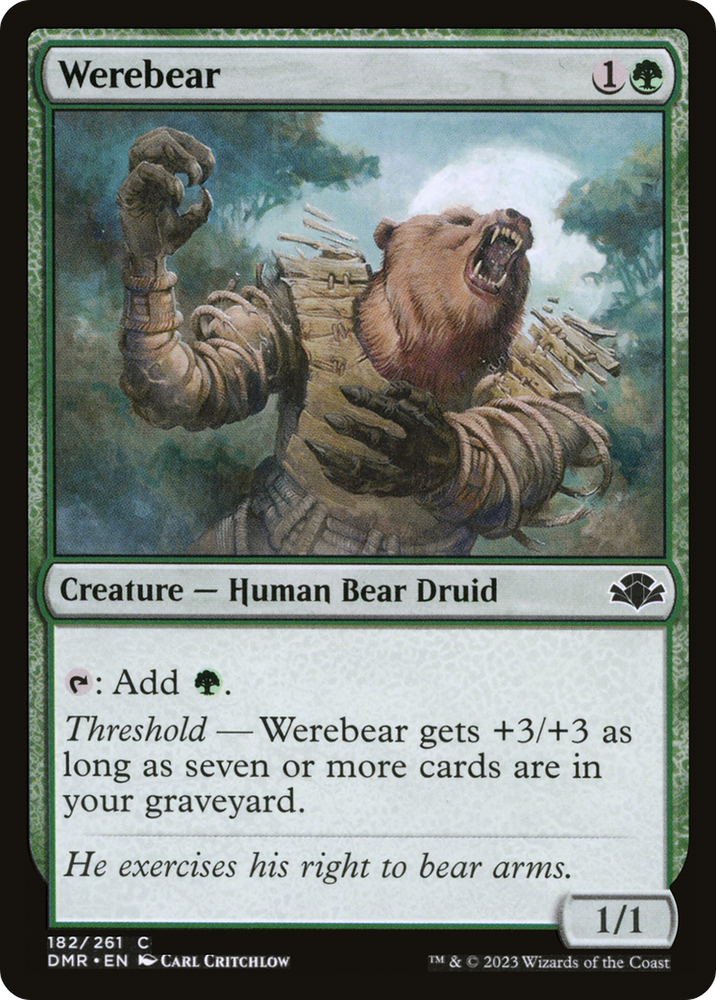 Werebear [Dominaria Remastered] Magic: The Gathering