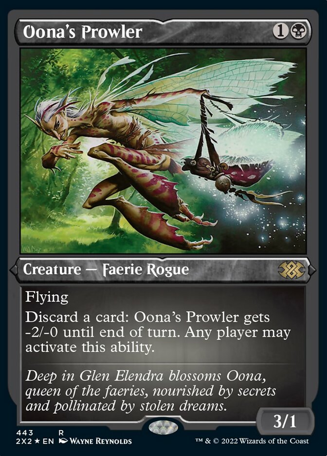 Oona's Prowler (Foil Etched) [Double Masters 2022] Magic: The Gathering