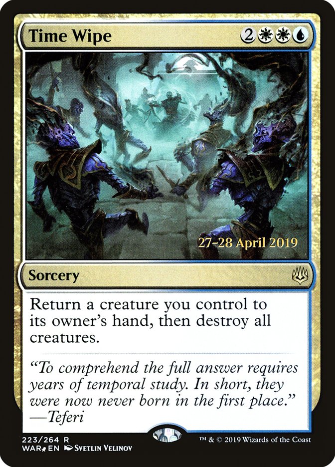 Time Wipe [War of the Spark Prerelease Promos] Magic: The Gathering