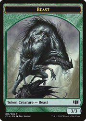 Elemental // Beast (019/036) Double-Sided Token [Commander 2014 Tokens] Magic: The Gathering