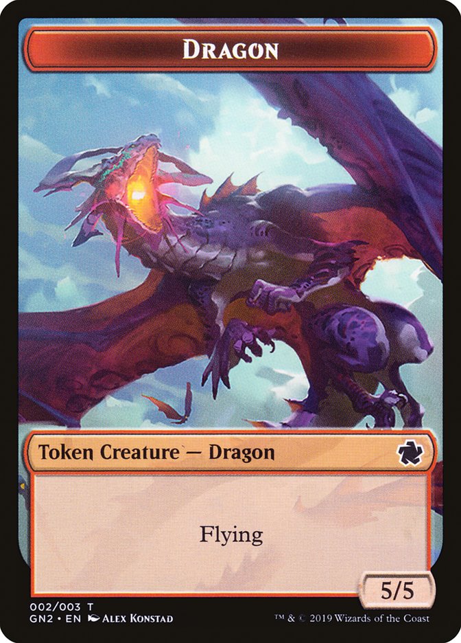 Dragon Token (002/003) [Game Night 2019 Tokens] Magic: The Gathering
