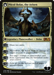 Nicol Bolas, the Ravager // Nicol Bolas, the Arisen [Core Set 2019 Prerelease Promos] Magic: The Gathering