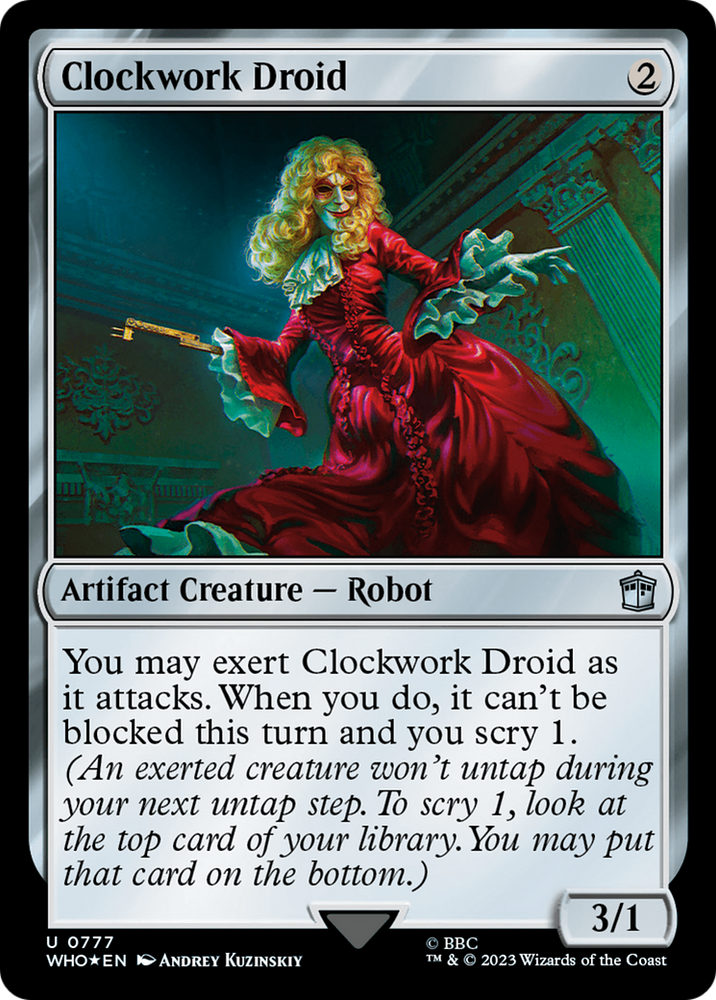 Clockwork Droid (Surge Foil) [Doctor Who] Magic: The Gathering