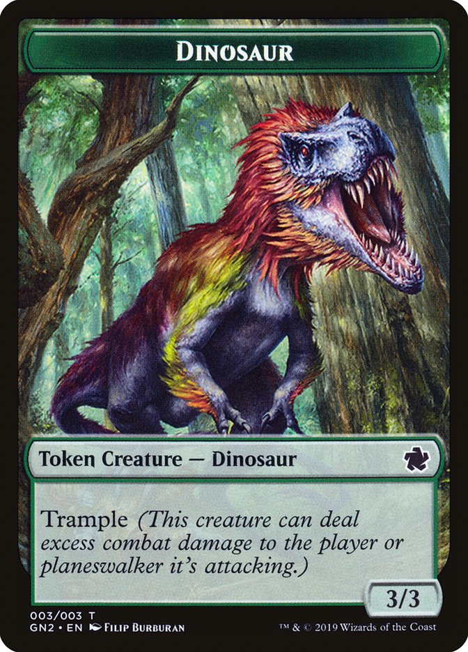 Dinosaur Token [Game Night 2019 Tokens] Magic: The Gathering