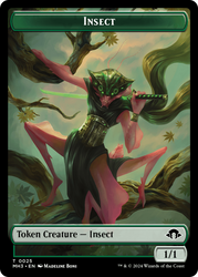 Servo // Insect (0025) Double-Sided Token [Modern Horizons 3 Tokens] Magic: The Gathering