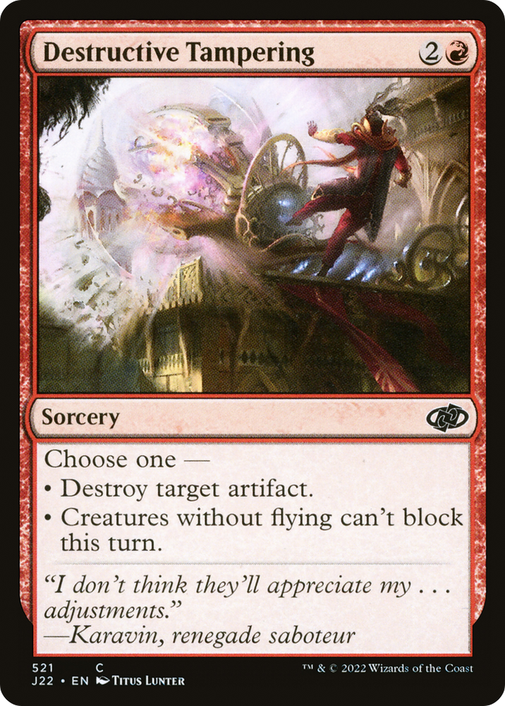Destructive Tampering [Jumpstart 2022] Magic: The Gathering