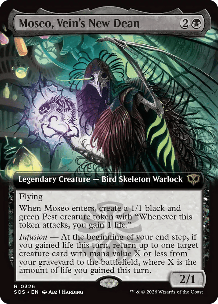Moseo, Vein's New Dean (Extended Art) [Secrets of Strixhaven]