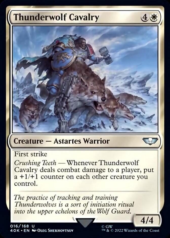 Thunderwolf Cavalry (Surge Foil) [Warhammer 40,000] Magic: The Gathering