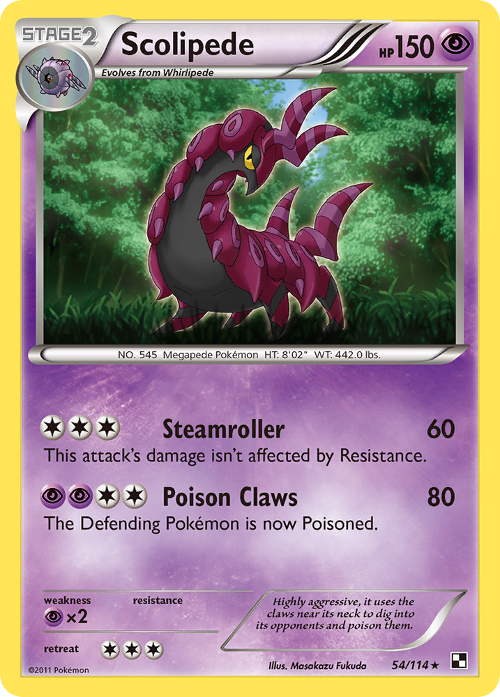 Scolipede (54/114) [Black & White: Base Set] Pokémon