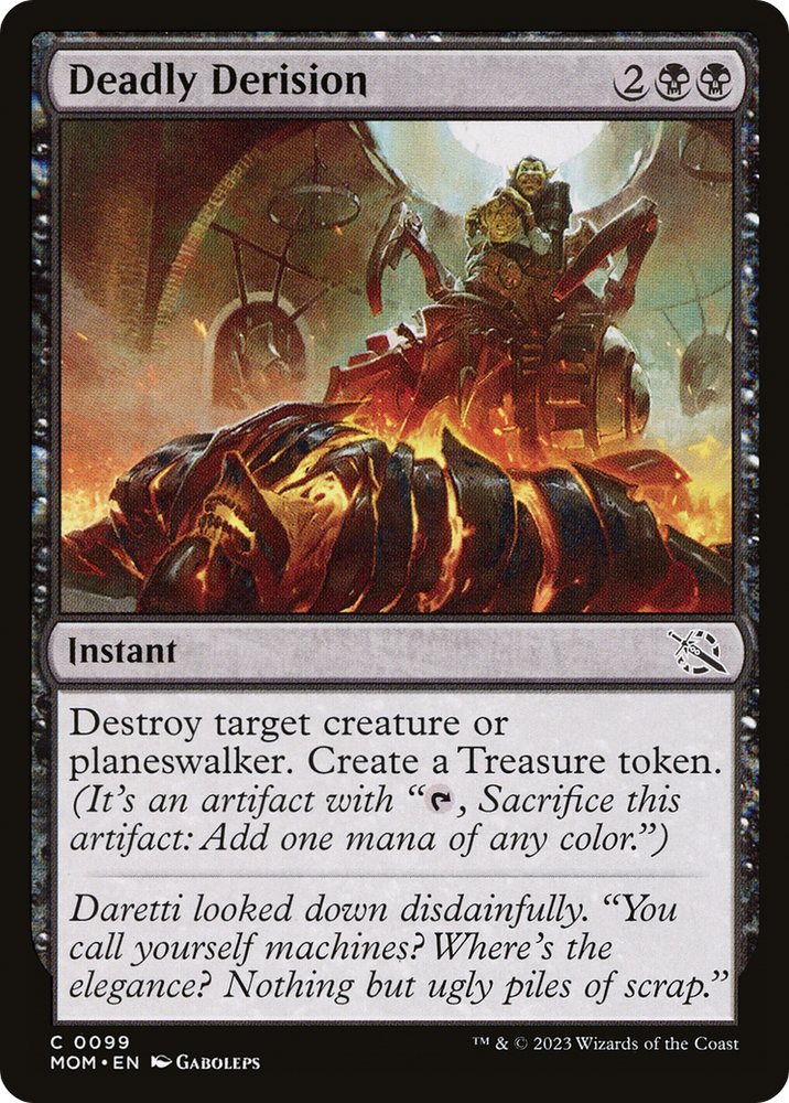 Deadly Derision [March of the Machine] Magic: The Gathering