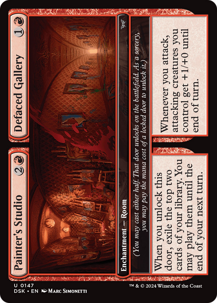 Painter's Studio // Defaced Gallery [Duskmourn: House of Horror] Magic: The Gathering