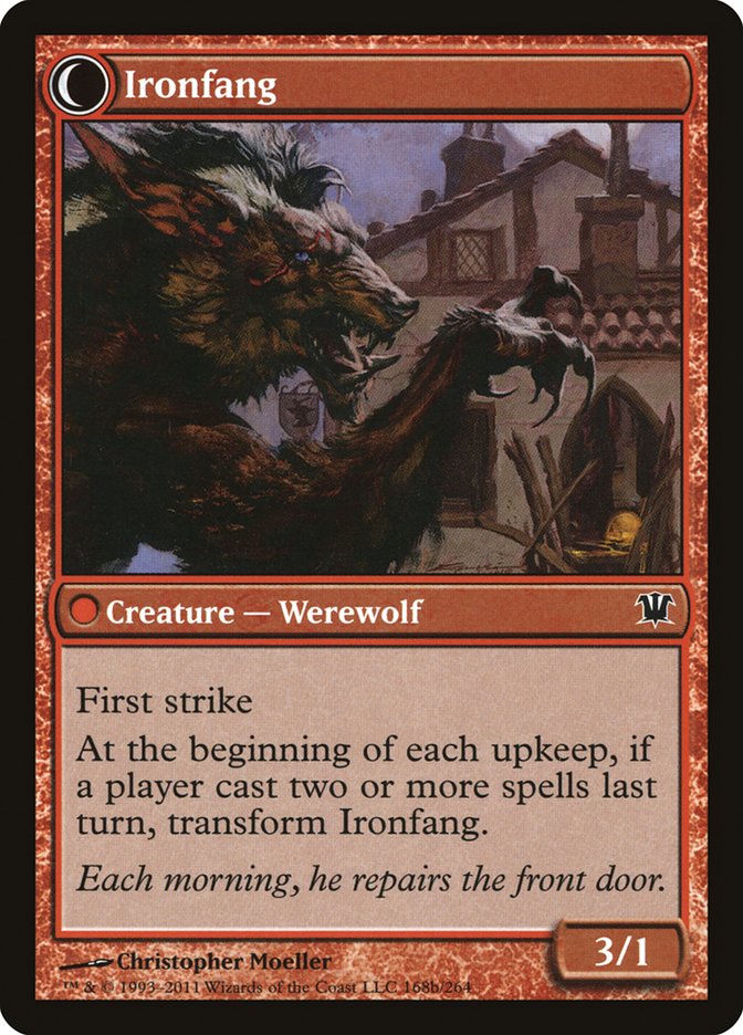 Village Ironsmith // Ironfang [Innistrad] Magic: The Gathering
