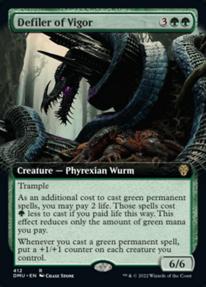 Defiler of Vigor (Extended Art) [Dominaria United] Magic: The Gathering