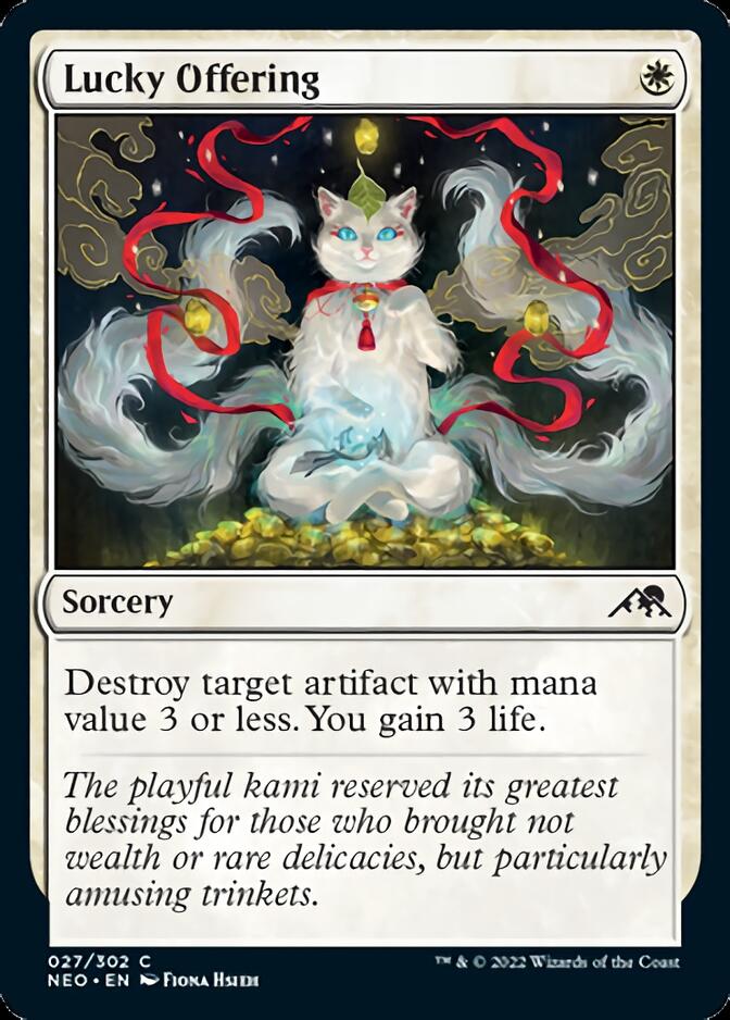 Lucky Offering [Kamigawa: Neon Dynasty] Magic: The Gathering