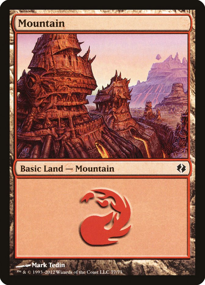 Mountain (77) [Duel Decks: Venser vs. Koth] Magic: The Gathering
