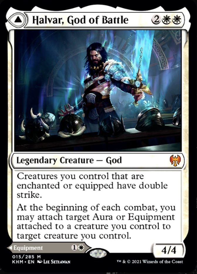 Halvar, God of Battle // Sword of the Realms [Kaldheim] Magic: The Gathering