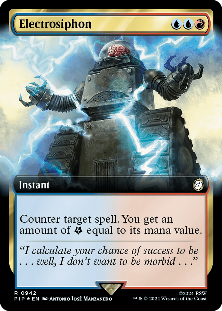 Electrosiphon (Extended Art) (Surge Foil) [Fallout] Magic: The Gathering