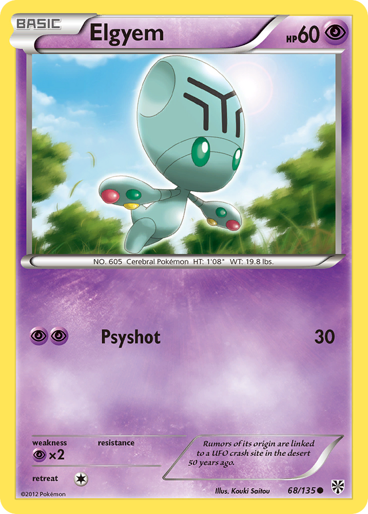Elgyem (68/135) [Black & White: Plasma Storm] Pokémon