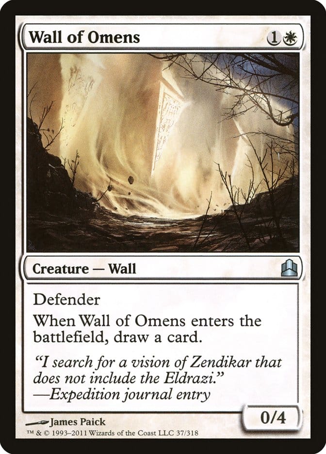 Wall of Omens [Commander 2011] Magic: The Gathering