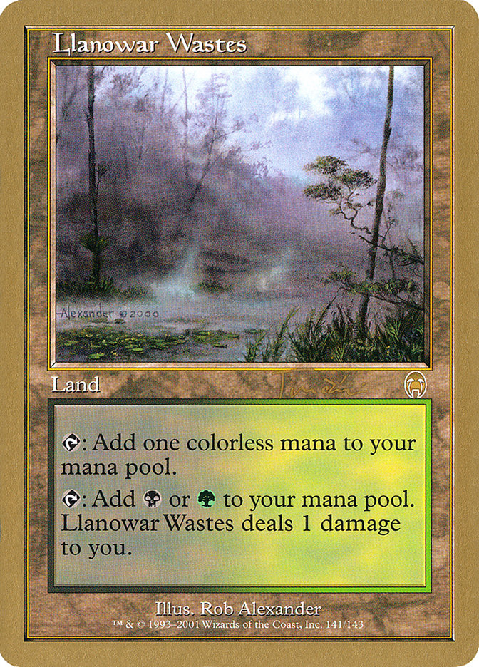 Llanowar Wastes (Jan Tomcani) [World Championship Decks 2001] Magic: The Gathering
