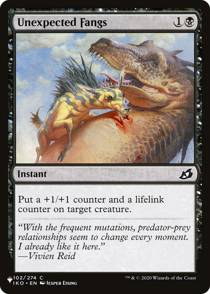 Unexpected Fangs [The List] Magic: The Gathering