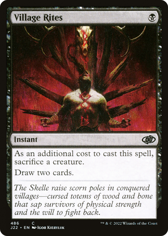 Village Rites [Jumpstart 2022] Magic: The Gathering