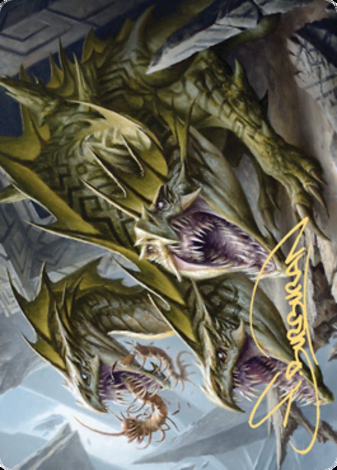Grakmaw, Skyclave Ravager Art Card (Gold-Stamped Signature) [Zendikar Rising Art Series] Magic: The Gathering