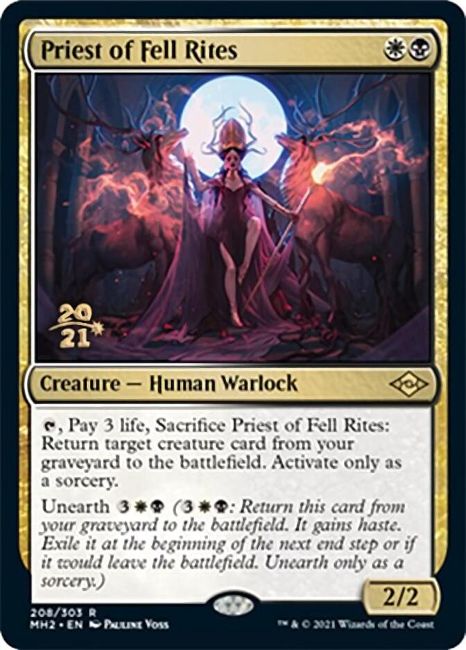Priest of Fell Rites [Modern Horizons 2 Prerelease Promos] Magic: The Gathering