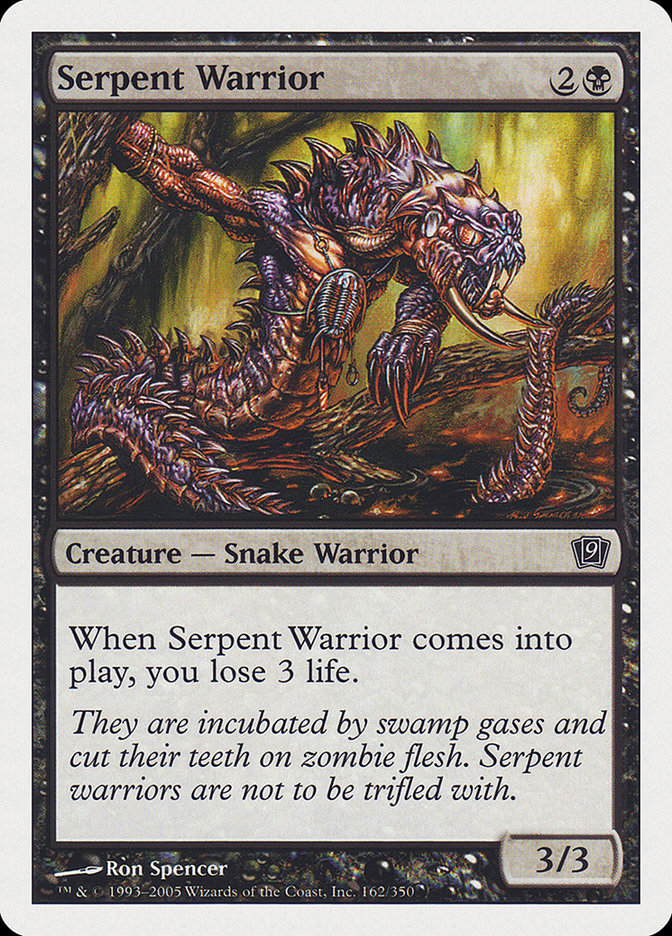 Serpent Warrior [Ninth Edition] Magic: The Gathering