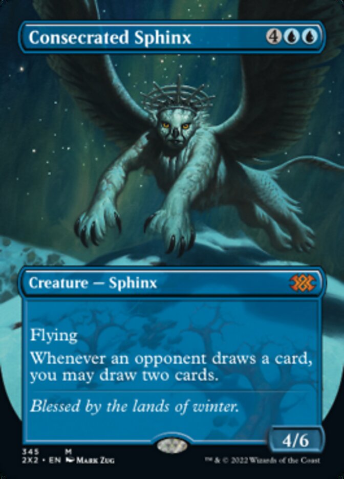 Consecrated Sphinx (Borderless Alternate Art) [Double Masters 2022] Magic: The Gathering