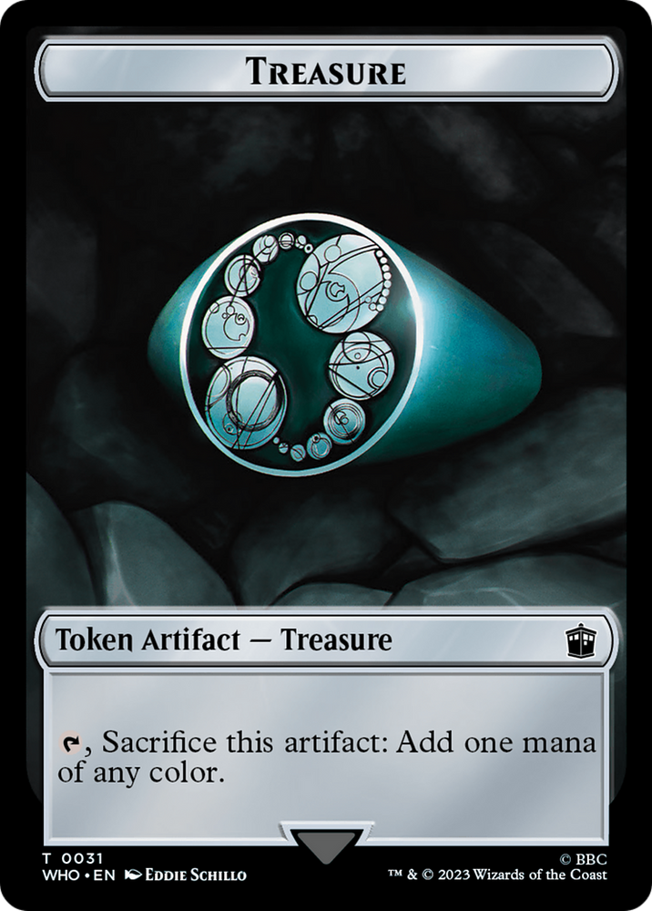 Dalek // Treasure (0031) Double-Sided Token [Doctor Who Tokens] Magic: The Gathering